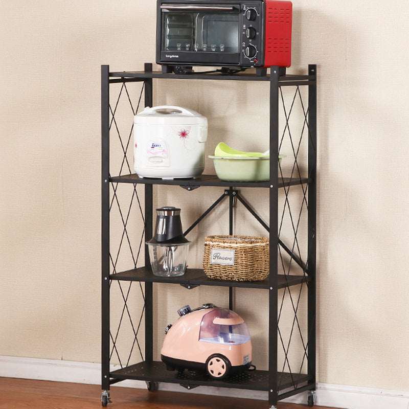 Modern Minimalist Steel Movable Rectangular Storage Shelf 3/4/5-Shelves For Living Room
