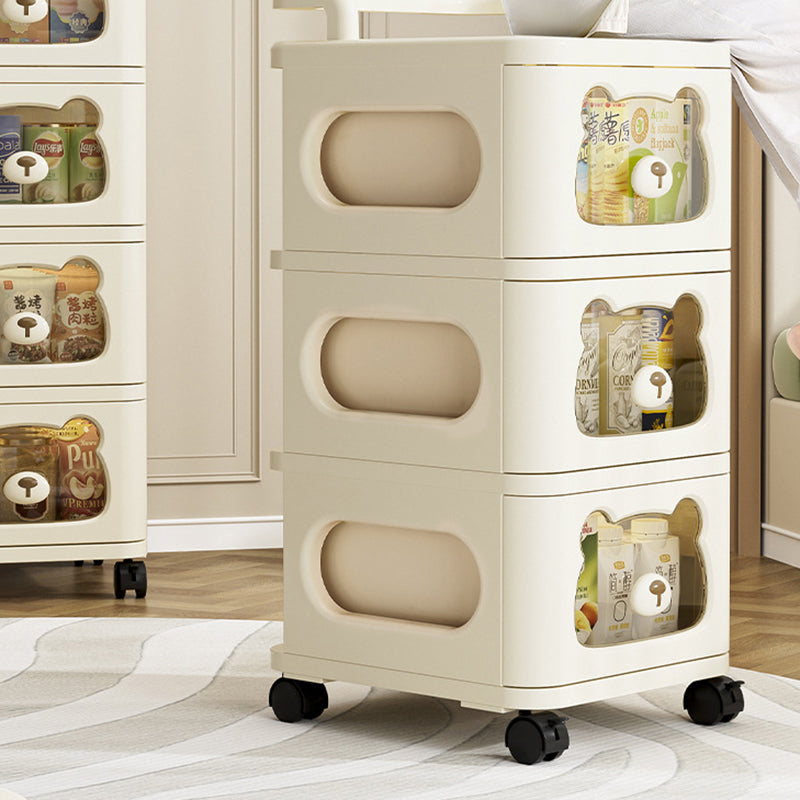 Contemporary Creative PP Movable Bear Square Storage Cabinet 2/3/4/5/6-Cabinets For Living Room