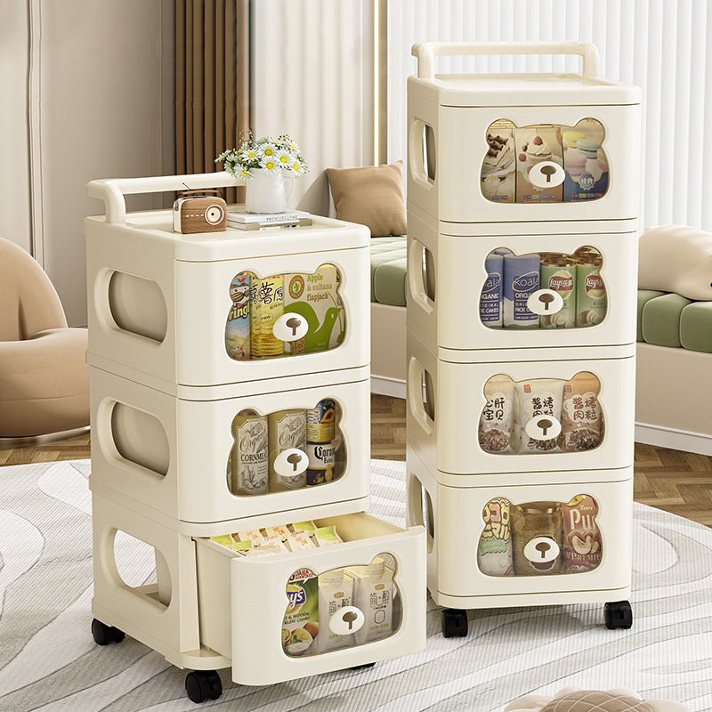 Contemporary Creative PP Movable Bear Square Storage Cabinet 2/3/4/5/6-Cabinets For Living Room