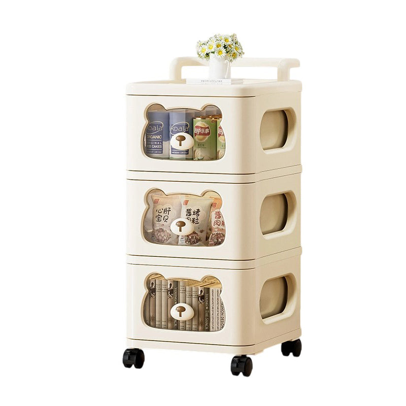 Contemporary Creative PP Movable Bear Square Storage Cabinet 2/3/4/5/6-Cabinets For Living Room