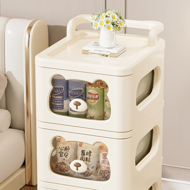 Contemporary Creative PP Movable Bear Square Storage Cabinet 2/3/4/5/6-Cabinets For Living Room