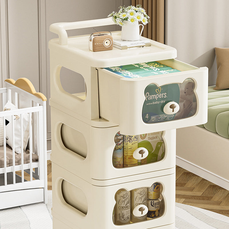 Contemporary Creative PP Movable Bear Square Storage Cabinet 2/3/4/5/6-Cabinets For Living Room