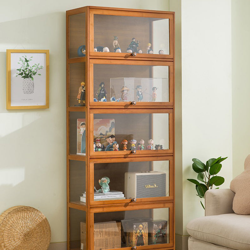 Traditionelles chinesisches Bambus-Acryl-Rechteckregal 4/5-stufig für das Wohnzimmer 
