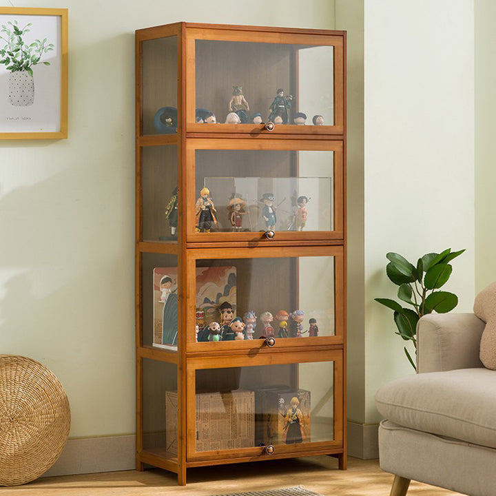 Traditionelles chinesisches Bambus-Acryl-Rechteckregal 4/5-stufig für das Wohnzimmer 
