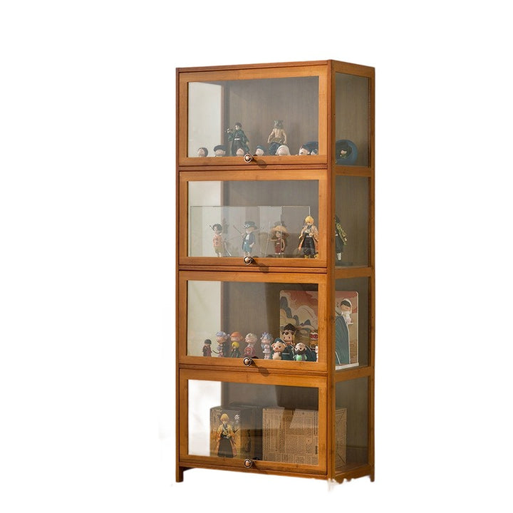 Traditionelles chinesisches Bambus-Acryl-Rechteckregal 4/5-stufig für das Wohnzimmer 