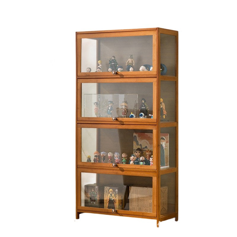 Traditionelles chinesisches Bambus-Acryl-Rechteckregal 4/5-stufig für das Wohnzimmer 