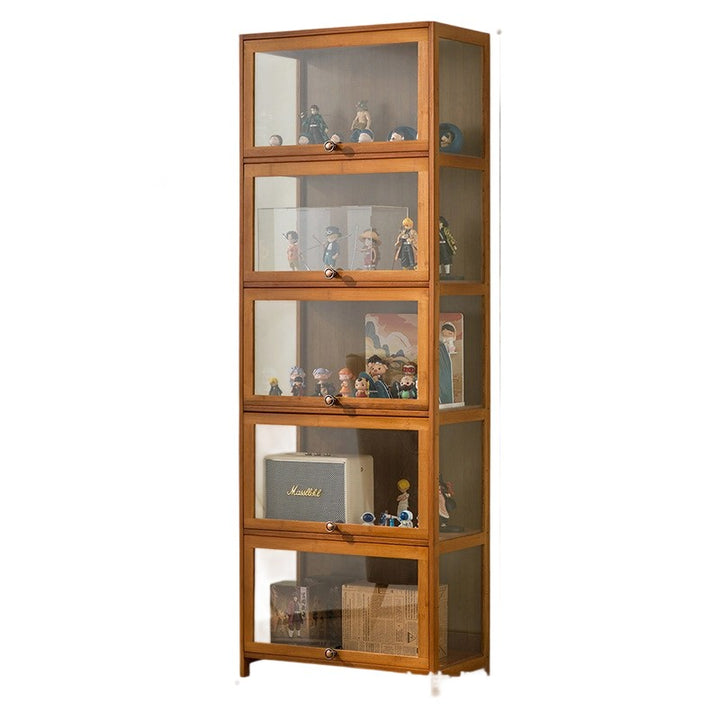 Traditionelles chinesisches Bambus-Acryl-Rechteckregal 4/5-stufig für das Wohnzimmer 
