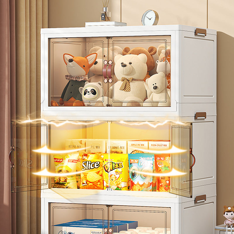 Contemporary Creative PP TPR Textured Square Storage Cabinets 5-Cabinets For Living Room