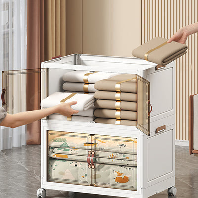Contemporary Creative PP TPR Textured Square Storage Cabinets 5-Cabinets For Living Room