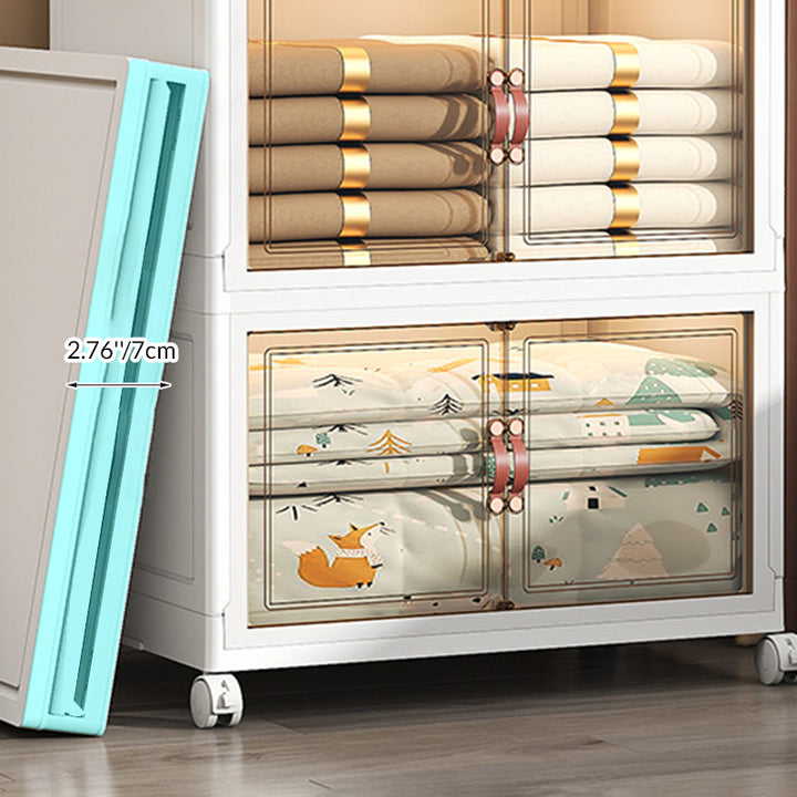 Contemporary Creative PP TPR Textured Square Storage Cabinets 5-Cabinets For Living Room