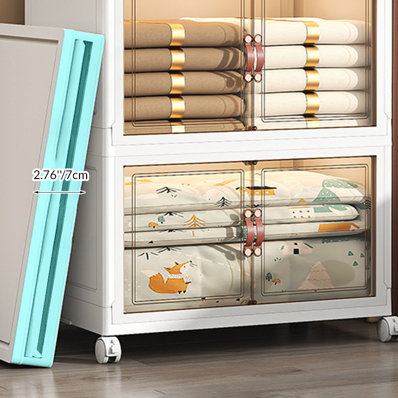 Contemporary Creative PP TPR Textured Square Storage Cabinets 5-Cabinets For Living Room