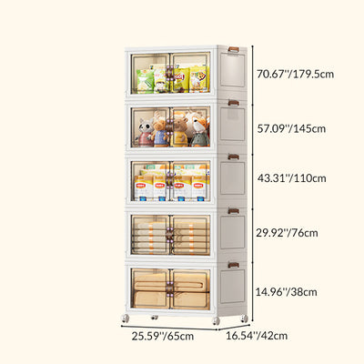 Contemporary Creative PP TPR Textured Square Storage Cabinets 5-Cabinets For Living Room