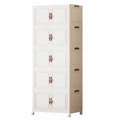 Contemporary Creative PP TPR Textured Square Storage Cabinets 5-Cabinets For Living Room
