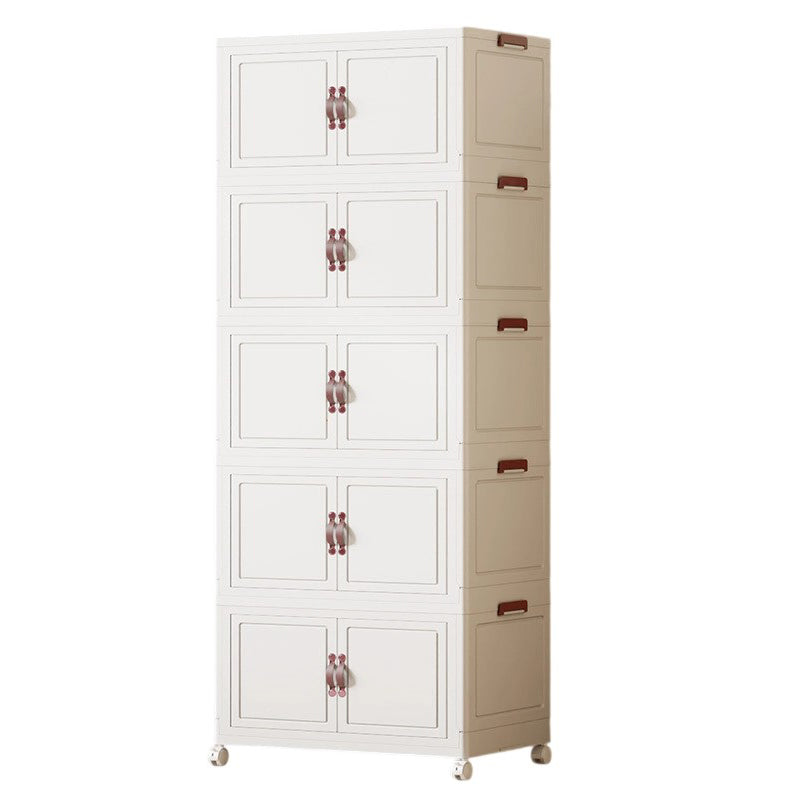Contemporary Creative PP TPR Textured Square Storage Cabinets 5-Cabinets For Living Room