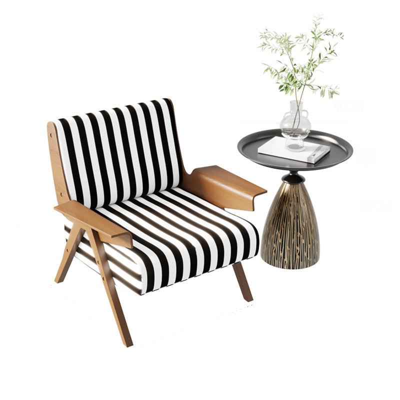 Traditional French Metal Round Conical End Table With 1-Tier For Living Room