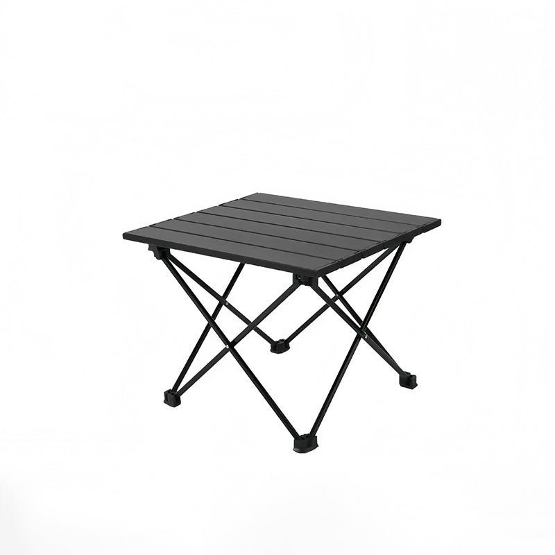 Modern Minimalist Carbon Steel Aluminum Foldable Square Side Table For Outdoor