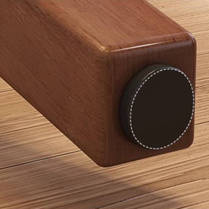 Traditioneller japanischer Couchtisch aus massivem Holz und Rattan mit quadratischen acht Beinen und 2 Ebenen für das Wohnzimmer 