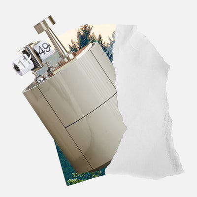 Modern Minimalist Solid Wood Metal Round Cylindrical Nightstand With 2 Drawers For Bedroom