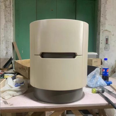 Traditional French Solid Wood Round Cylindrical Nightstand With 2 Drawers For Bedroom