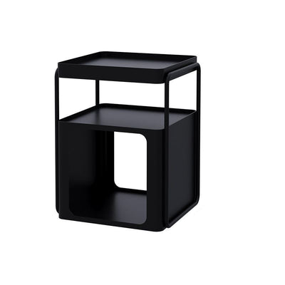 Contemporary Creative Iron Movable Square Side Table With 3 Tiers For Living Room