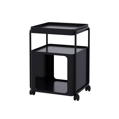 Contemporary Creative Iron Movable Square Side Table With 3 Tiers For Living Room