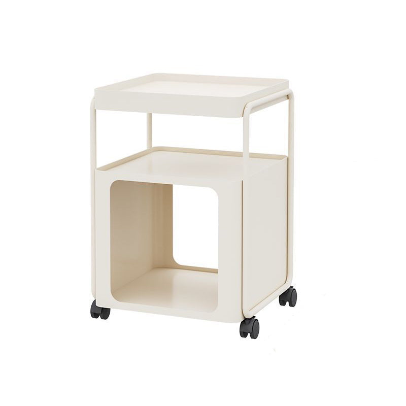 Contemporary Creative Iron Movable Square Side Table With 3 Tiers For Living Room