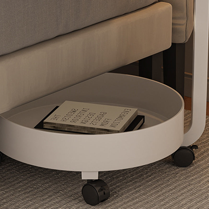 Contemporary Creative Metal Movable Flower-Shaped Round Side Table With 2 Tiers For Living Room