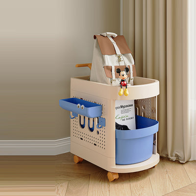 Contemporary Creative Plastic Round Oval Storage Shelf With 2/3 Shelves For Living Room