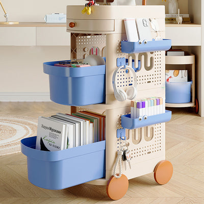 Contemporary Creative Plastic Round Oval Storage Shelf With 2/3 Shelves For Living Room