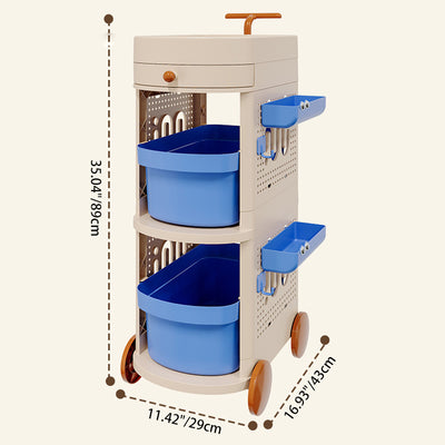 Contemporary Creative Plastic Round Oval Storage Shelf With 2/3 Shelves For Living Room