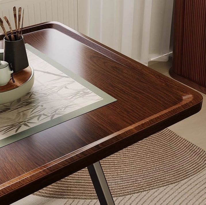 Traditioneller Vintage-Mitteldichte-Faserplatte-Eisenrahmen-Rundquadrat-Klapptisch mit 1-Stufe für Esszimmer 