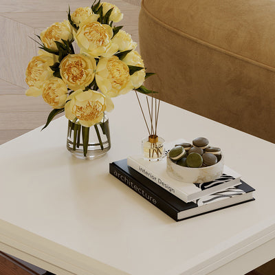 Traditional Chinese Solid Wood Hardware Rounded Square Lift-Top Coffee Table With 1-Tier For Living Room