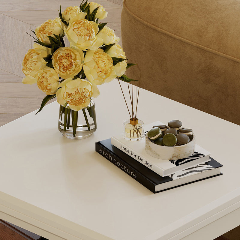 Traditional Chinese Solid Wood Hardware Rounded Square Lift-Top Coffee Table With 1-Tier For Living Room