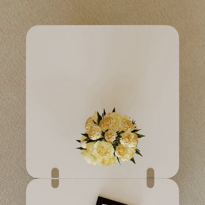 Traditional Chinese Solid Wood Hardware Rounded Square Lift-Top Coffee Table With 1-Tier For Living Room