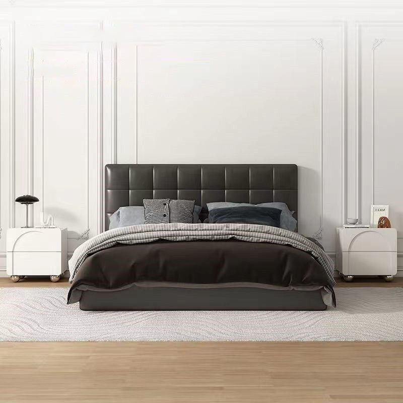 Traditional French Solid Wood Metal Stainless Steel Spherical Rectangular Nightstand With 2 Drawers For Bedroom