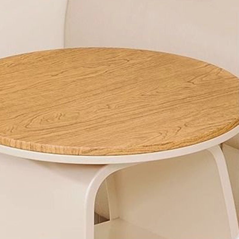 Contemporary Creative Glass Solid Wood Iron Irregular Oval Mobile Side Table 3-Tier For Living Room