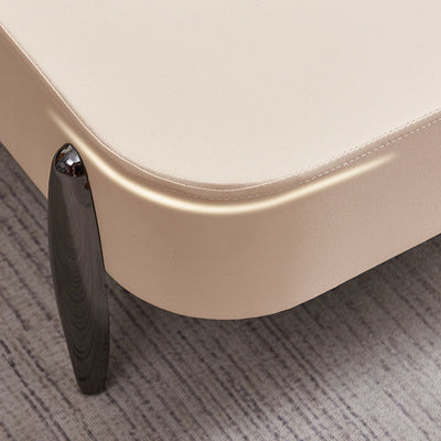 Contemporary Scandinavian Carbon Steel Sintered Stone Tempered Glass Faux Leather Round Square Side Table 1-Tier For Living Room