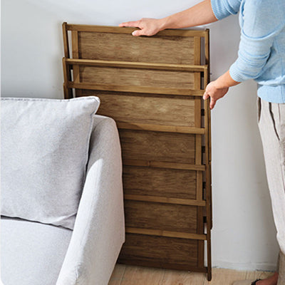 Modern Minimalist Bamboo Rectangular Shoe Storage 6-Shelves For Living Room