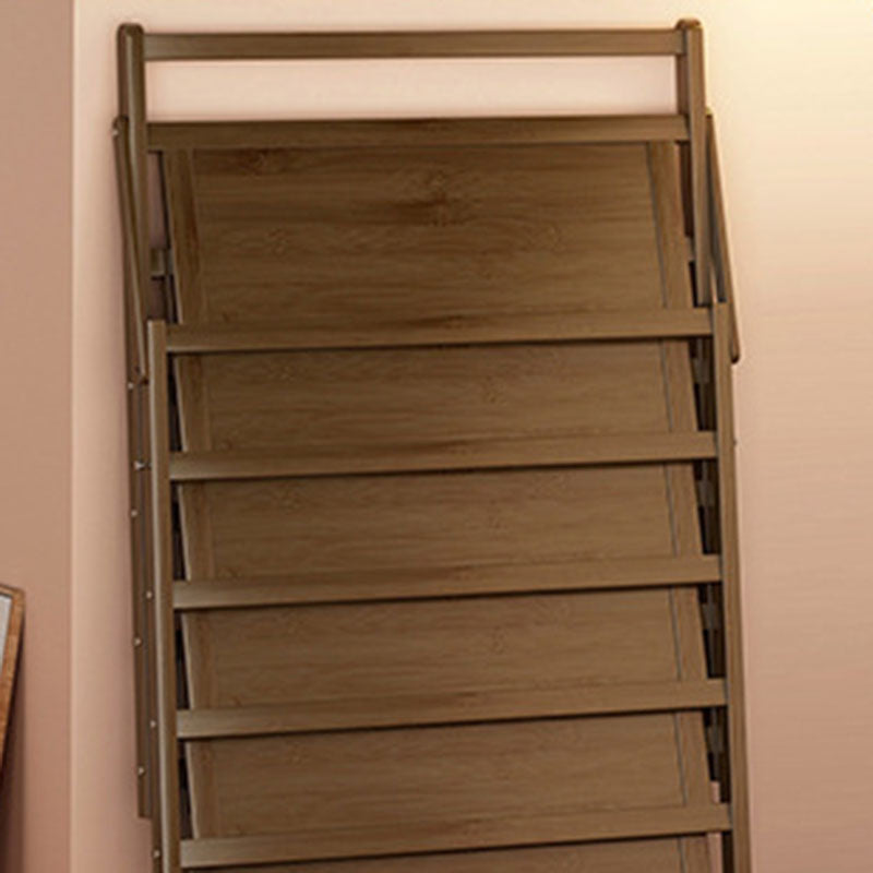 Modern Minimalist Bamboo Rectangular Shoe Storage 6-Shelves For Living Room