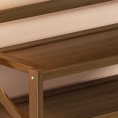 Modern Minimalist Bamboo Rectangular Shoe Storage 6-Shelves For Living Room