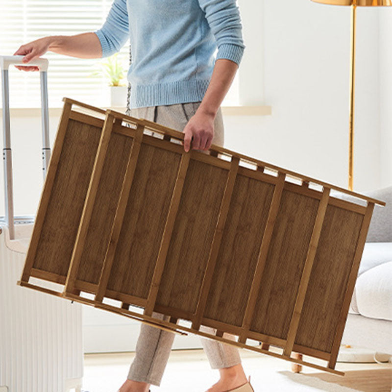 Modern Minimalist Bamboo Rectangular Shoe Storage 6-Shelves For Living Room