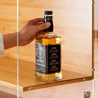 Contemporary Creative Acrylic Bamboo Mobile Rectangular Side Table 3-Tier For Living Room