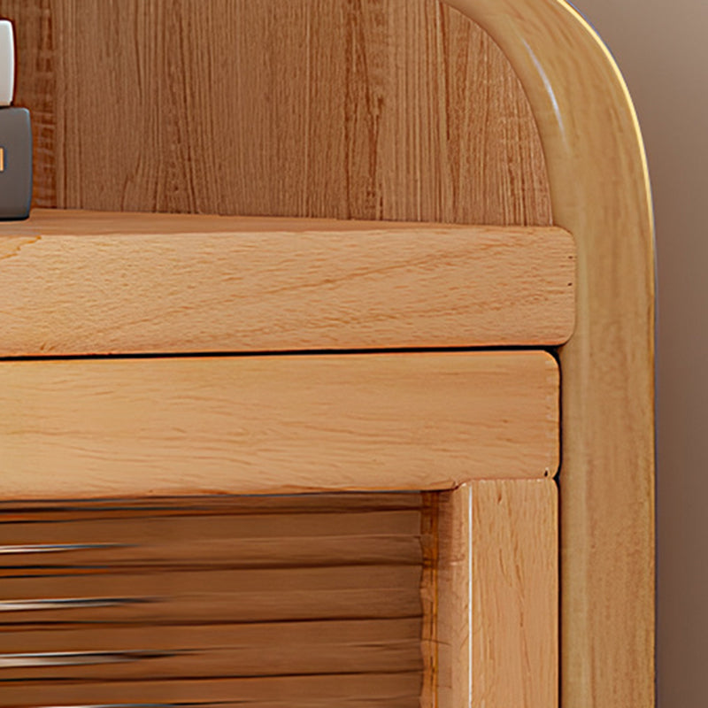 Modern Minimalist Solid Wood Acrylic Rectangular Storage Cabinet 6-Tier For Living Room