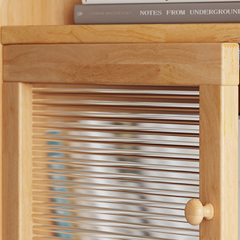 Modern Minimalist Solid Wood Acrylic Rectangular Storage Cabinet 6-Tier For Living Room