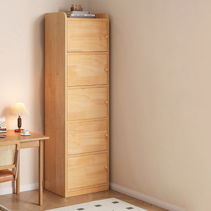 Modern Minimalist Solid Wood Acrylic Rectangular Storage Cabinet 6-Tier For Living Room