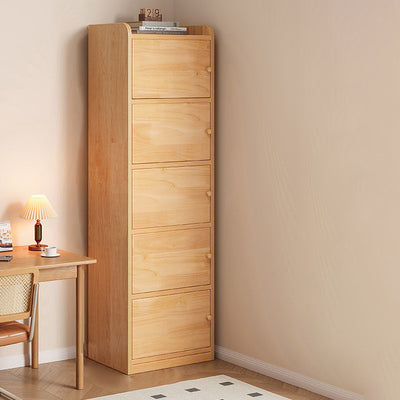 Modern Minimalist Solid Wood Acrylic Rectangular Storage Cabinet 6-Tier For Living Room