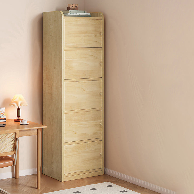 Modern Minimalist Solid Wood Acrylic Rectangular Storage Cabinet 6-Tier For Living Room