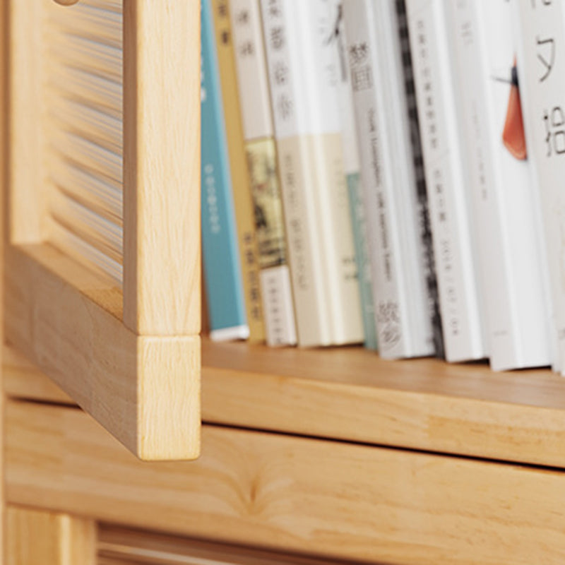 Modern Minimalist Solid Wood Acrylic Rectangular Storage Cabinet 6-Tier For Living Room