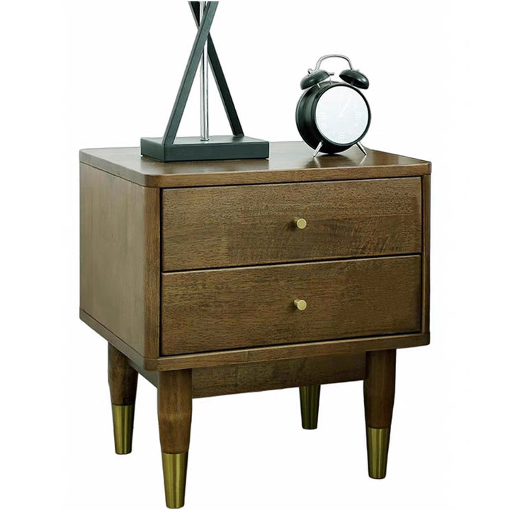 Table de chevet carrée traditionnelle vintage en bois d&