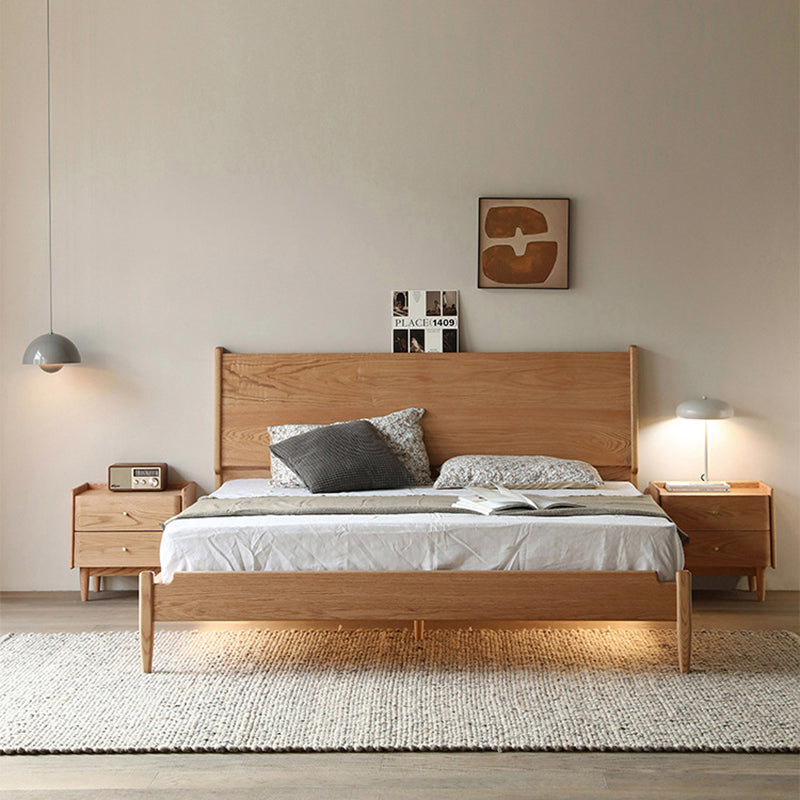 Traditional Japanese Black Walnut Wood Square Cylinder Nightstand With 2 Drawers For Bedroom